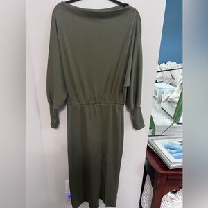Lulu's Green Dolman Sleeve Sheath Dress, Size L